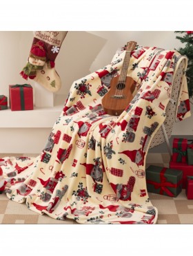 Double Sided Holiday Flannel Blanket